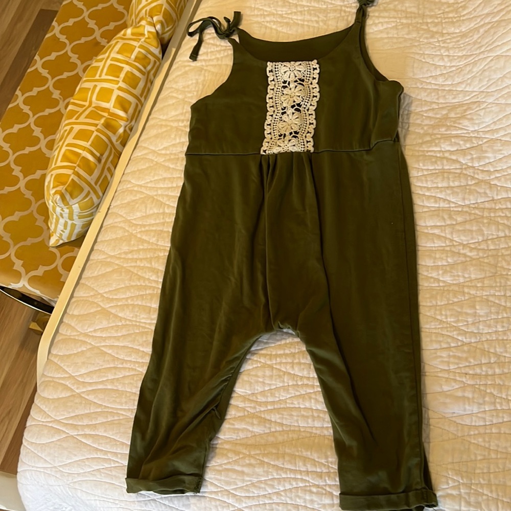 Green jumpsuit